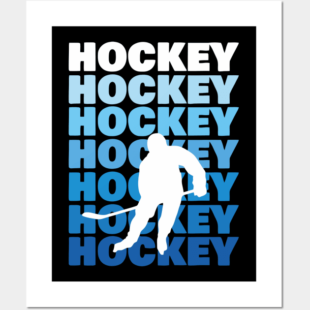 Hockey Typography Wall Art by Ramateeshop